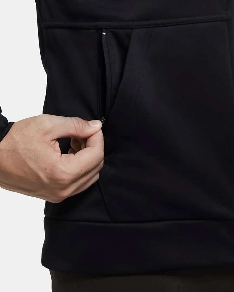 nike therma full zip hoodie black