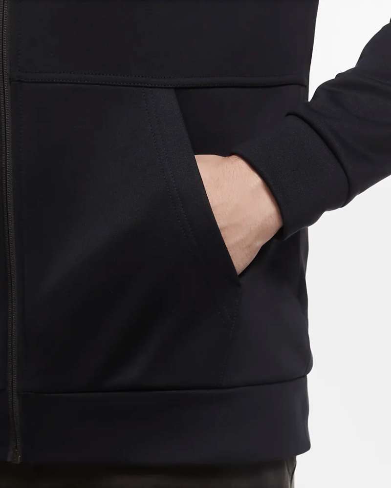 nike therma full zip hoodie black