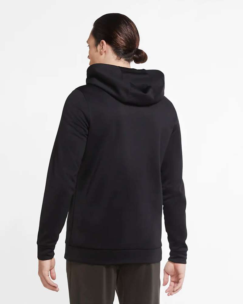 nike therma full zip hoodie black