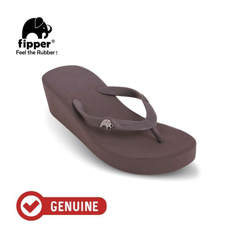 Fipper Wedges S Brown Sandal Wanita