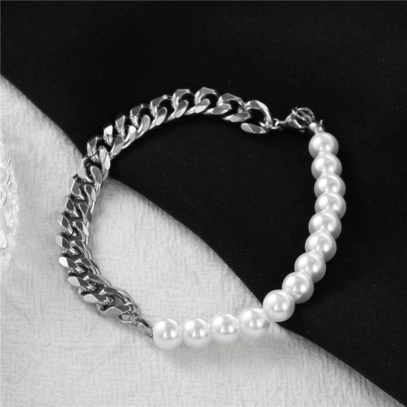 Mens Pearl Necklace/Bracelet Solid 