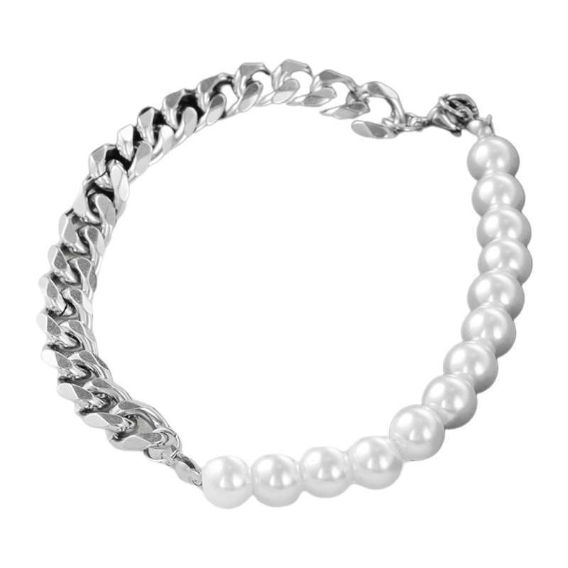 Mens Pearl Necklace/Bracelet Solid 