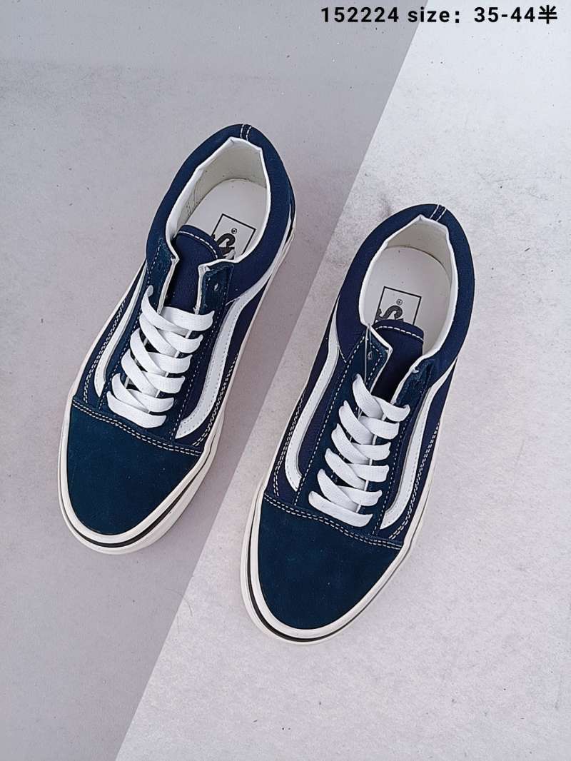 navy blue and grey vans