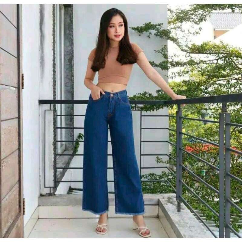 Promo Celana kulot jeans wanita rawis 