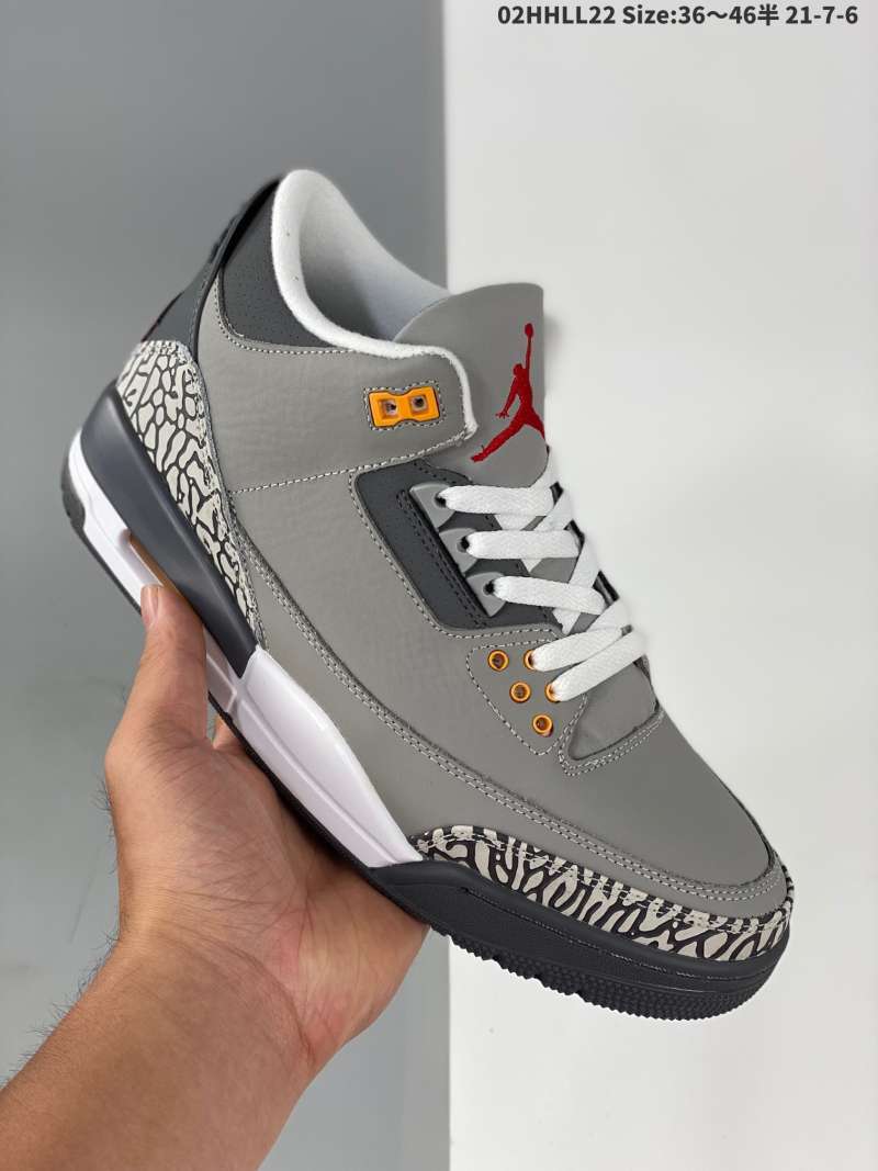 grey retro 3s