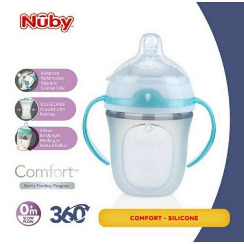 NUBY Comfort Silicone Bottle Botol Susu Silikon Baby Nursing Bottle