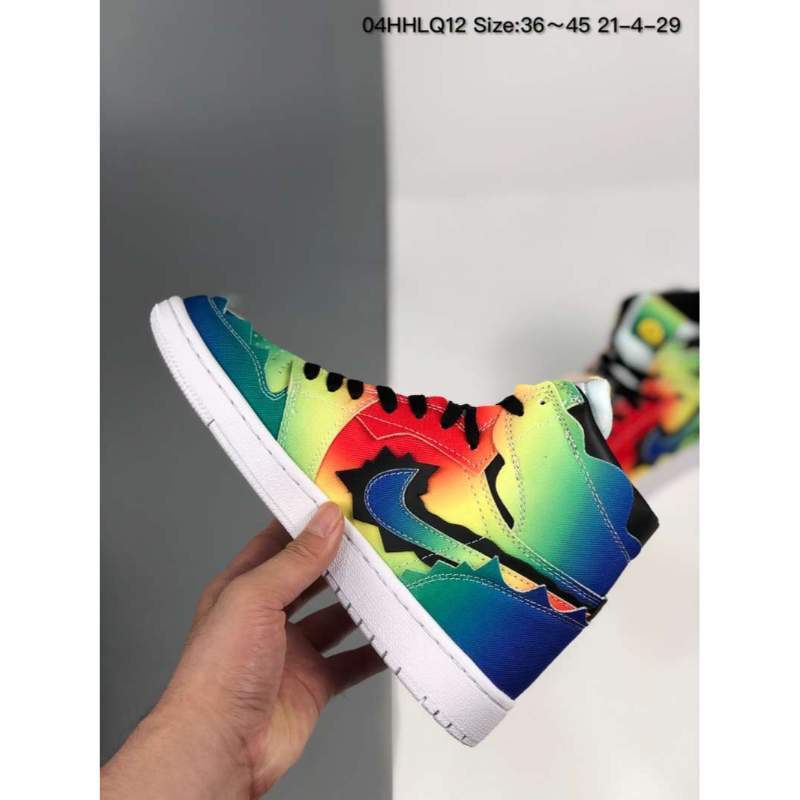 Jual Original NIKE AIR JORDAN AJ1 Joe 1 NIKE AIR JORDAN 1 generation low  top NIKE AIR JORDAN 1 low dc1786 - Joe 1 high top rainbow meilei country  ghost -