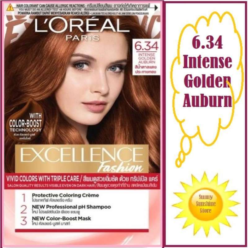 Promo LOREAL Paris Hair Color Excellence Fashion # Intense Golden  Auburn Diskon 19% di Seller Sunny Sunshine Mart - Jaka Setia, Kota Bekasi |  Blibli