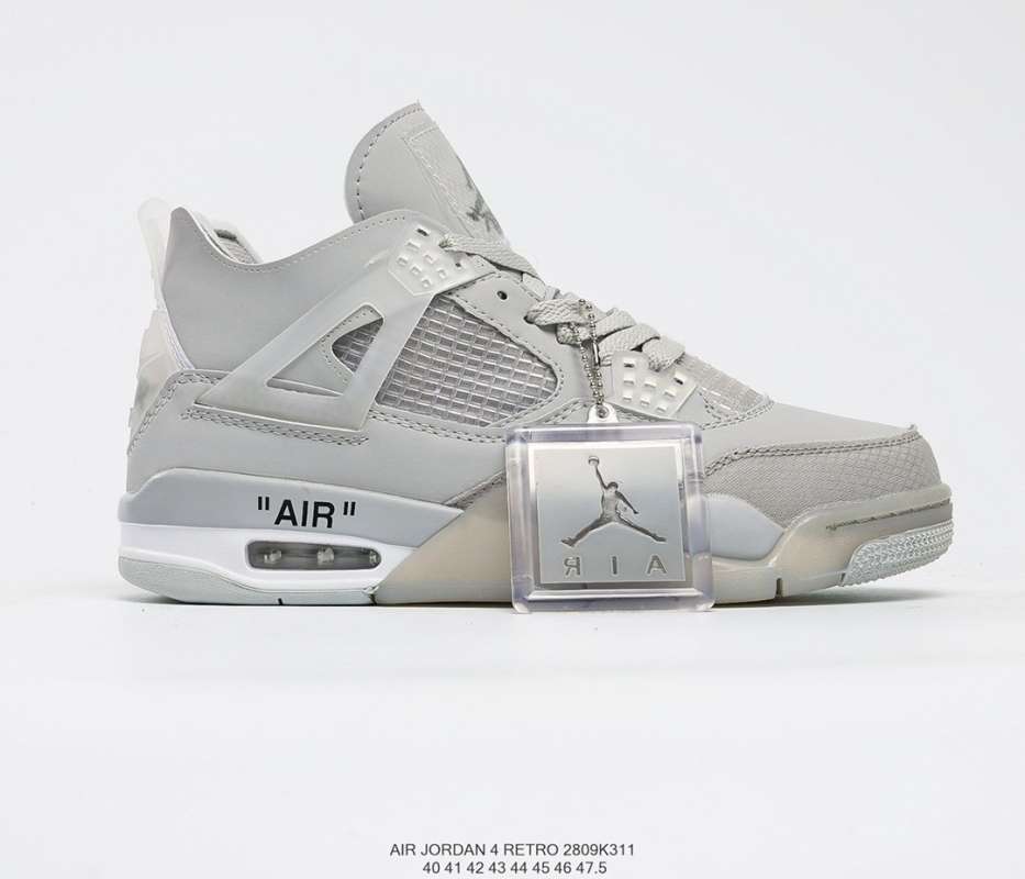 Jual Original NIKE AIR JORDAN NIKE AIR JORDAN AJ4 ow co branded off white ™  X NIKE AIR JORDAN NIKE AIR JORDAN AJ4 retro cream Sail Shoes are mainly in  ri -