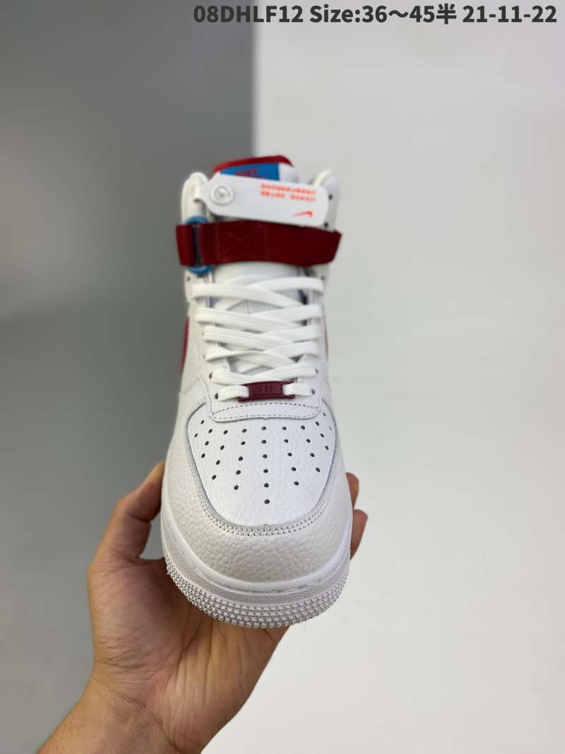 nike airforce white red