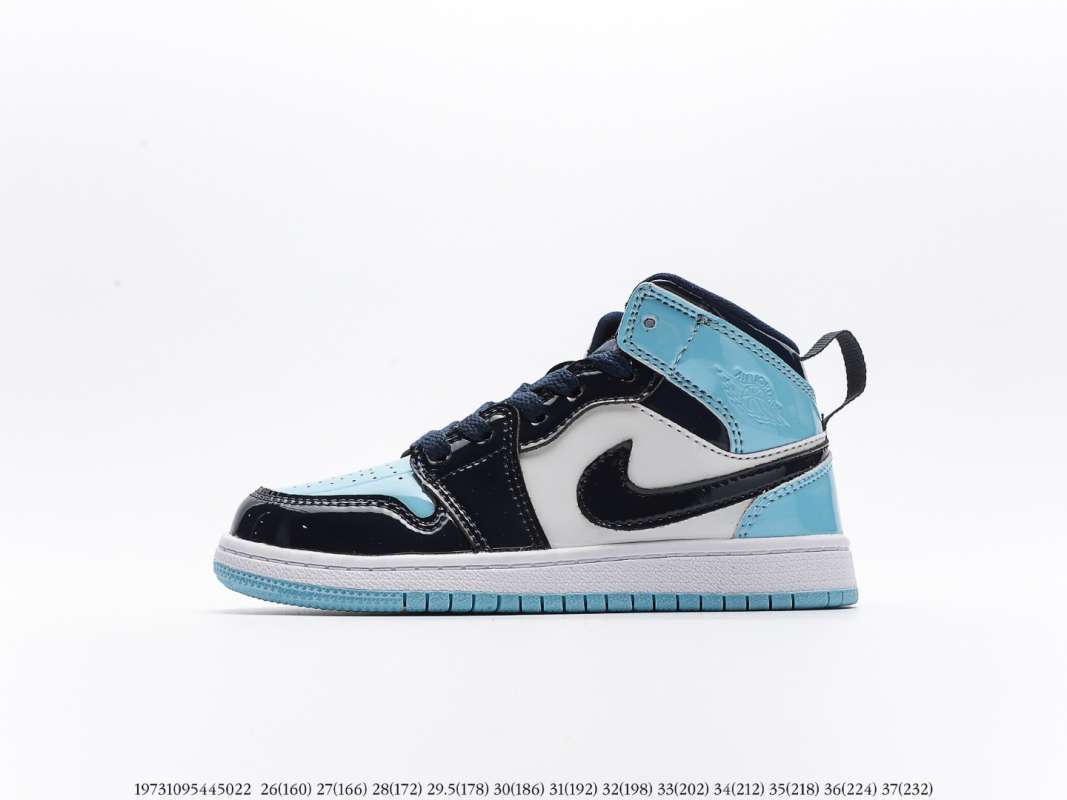 jordan aj 1 mid blue and white