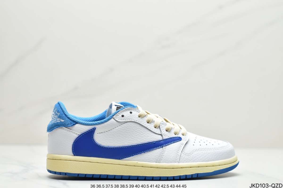 Jual Original Travis Scott x NIKE AIR JORDAN NIKE AIR JORDAN AJ1 low QX  barb TS co branded low top board shoe. Official Article No cq4277 001  jkd103 QZD - 44 di