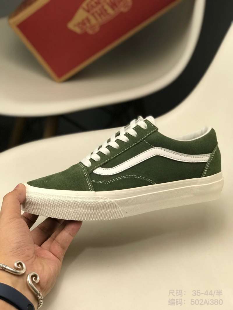 old skool vans army green