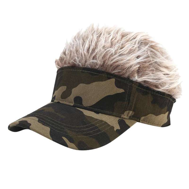 Golf Hat Visor Wig Hat Army Green 