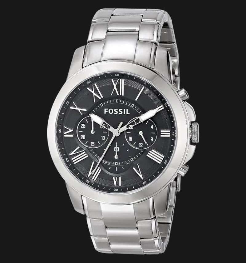 Jam Tangan Fossil Chronograph Fossil Fs4736 Fossil FS4994 Men's Stainless  Steel Analog Black Dial Quartz