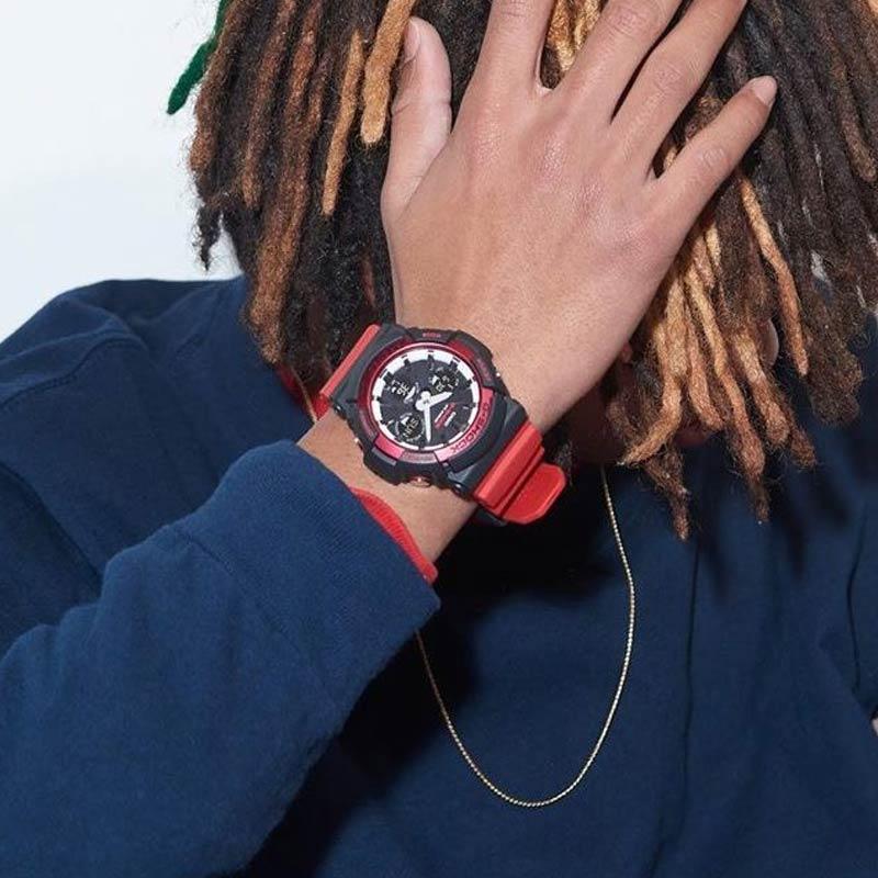 CASIO G-SHOCK Tough Solar Special Color Jam Tangan Pria [Original/  GAS-100RB-1A]