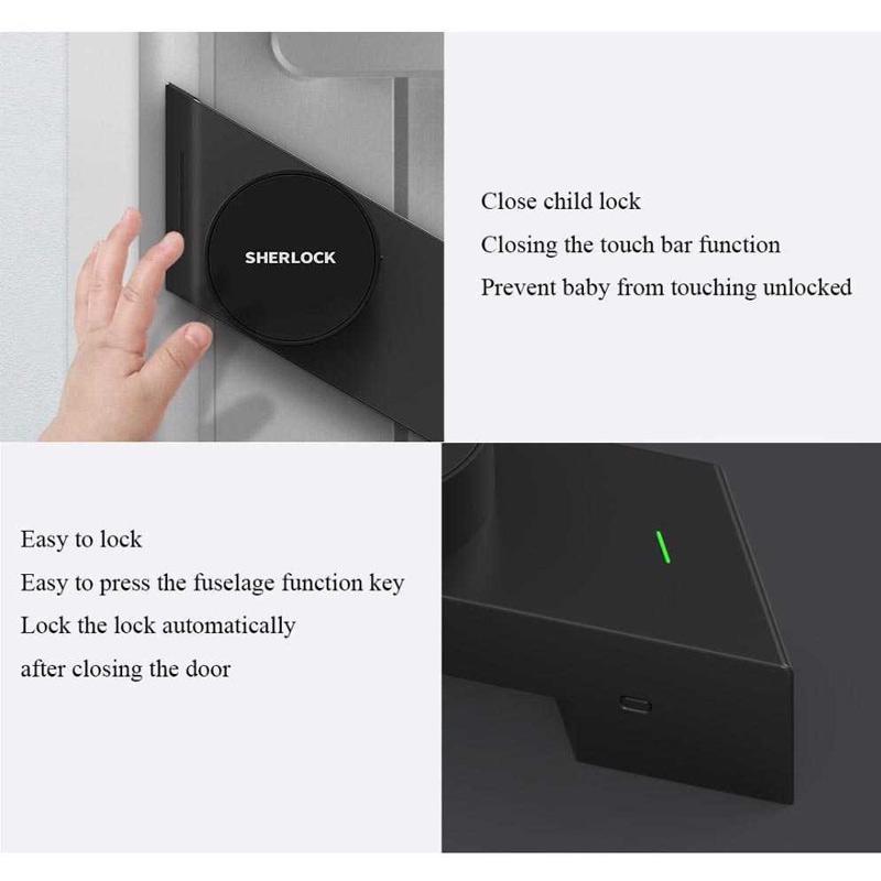 Jual Xiaomi Sherlock M1 Fingerprint Left Side Smart Door Lock Online September 2020 Blibli Com