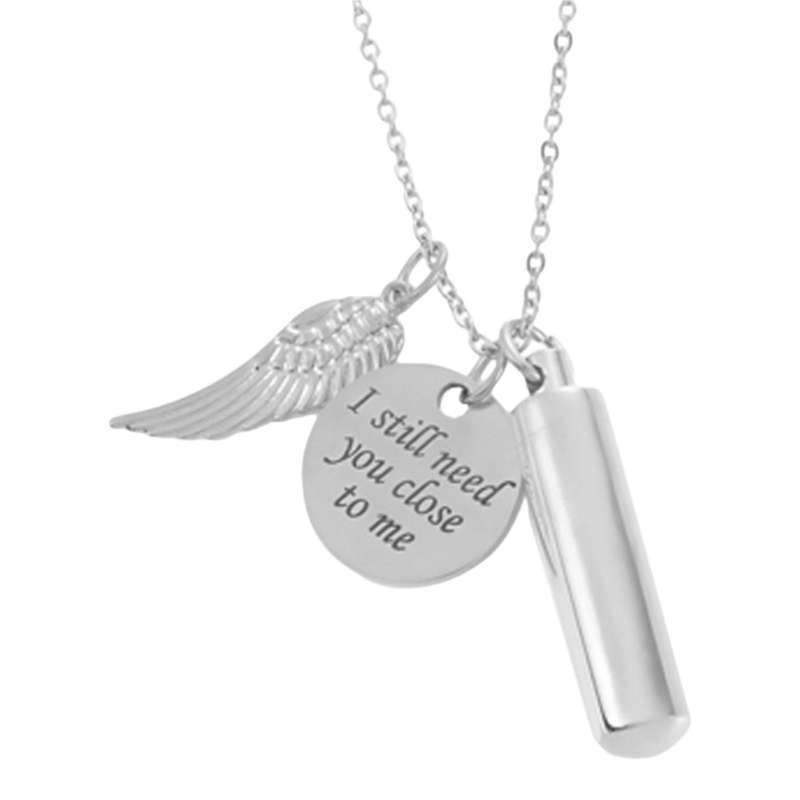 Promo Cremation Urn Necklace, Angel 