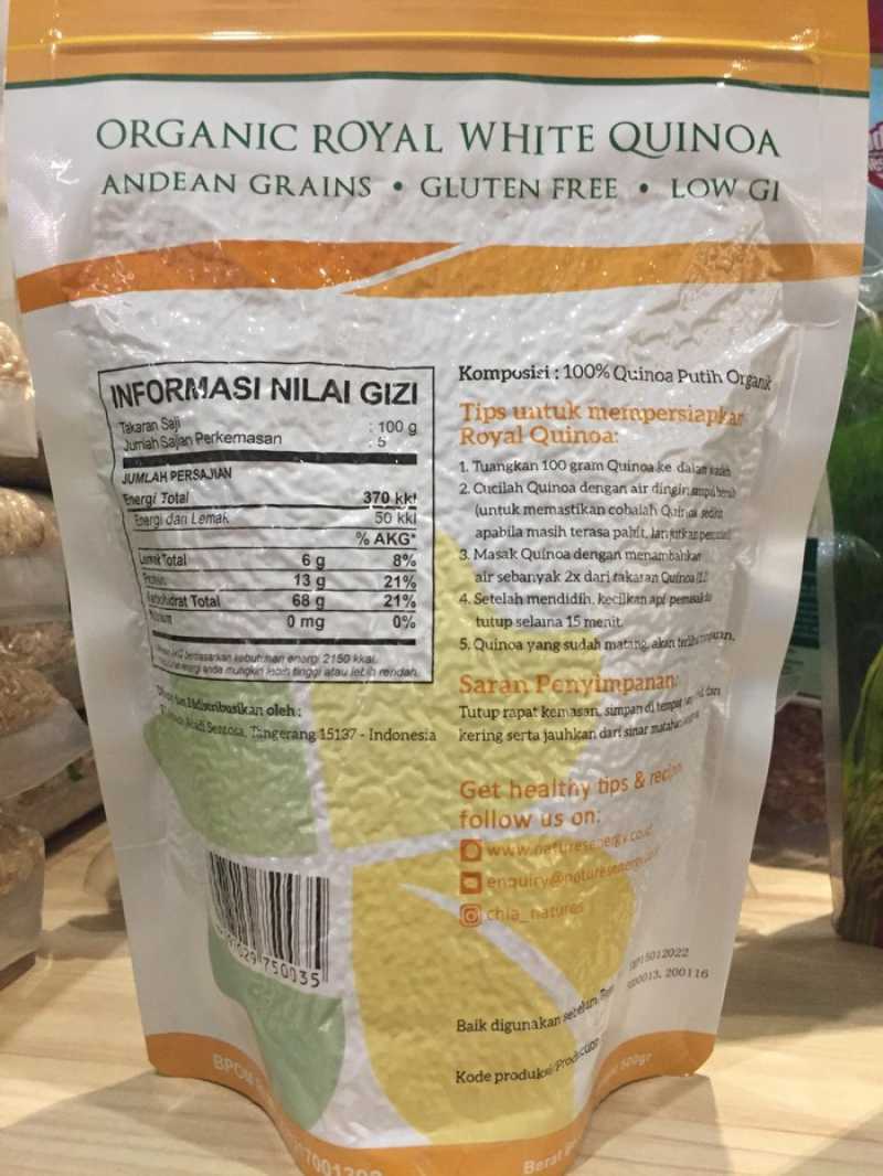 Jual Nature Energy Organic Royal White Quinoa 250g di Seller ...
