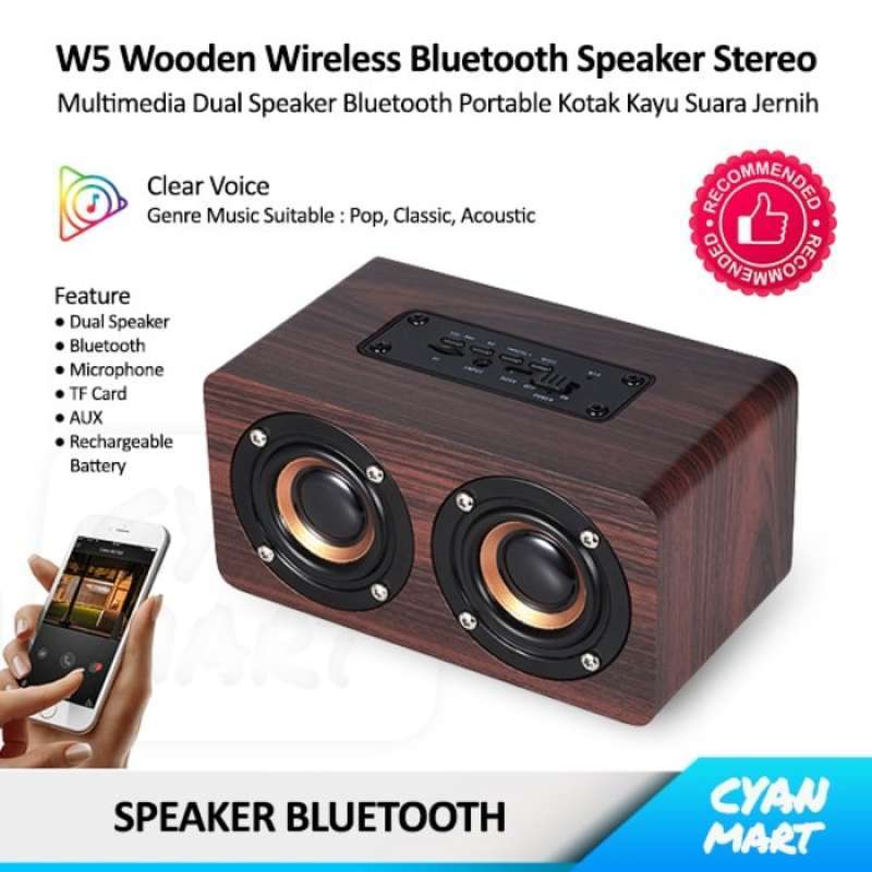 Promo Speaker Bluetooth Portable Wooden Box Multimedia Wireless