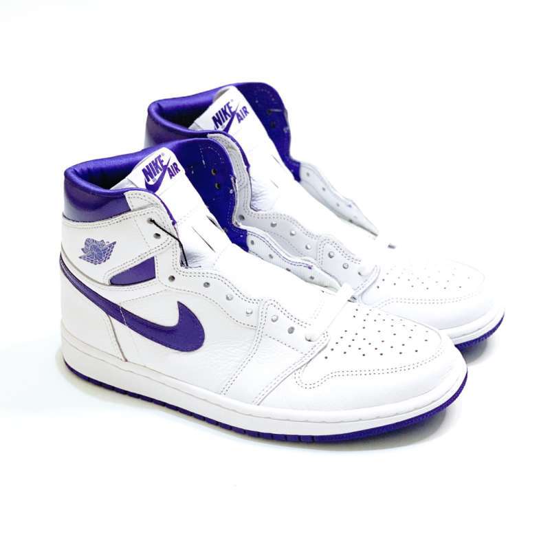purple and white jordans women