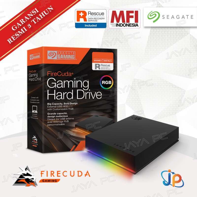 Seagate Firecuda Gaming RGB 1TB HDD/ Harddisk External USB