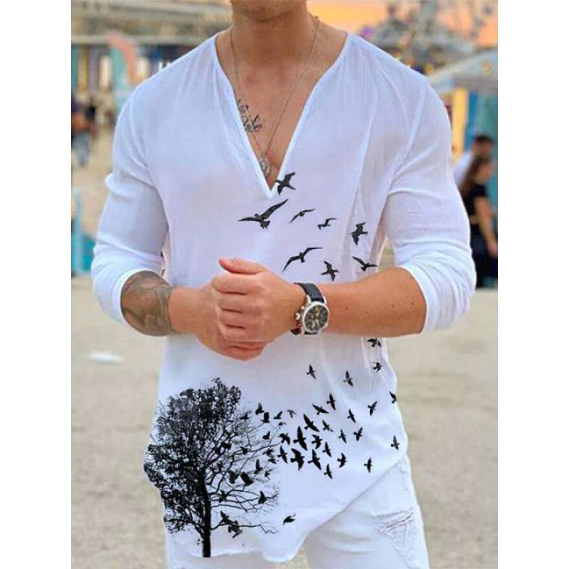 Tee Fashion Casual Mens Clothing Tree 