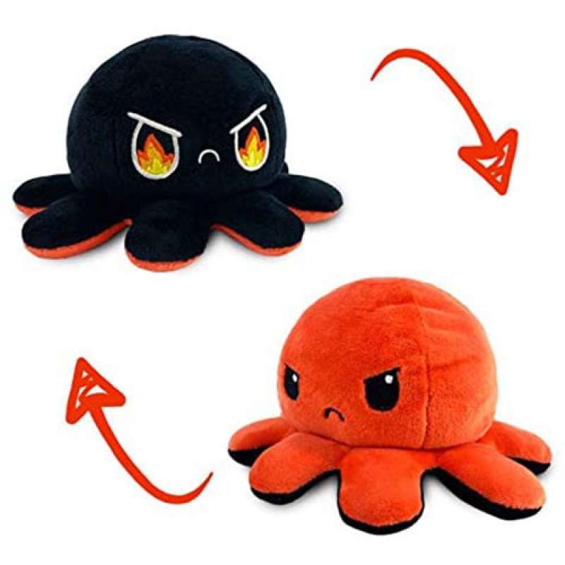 Reversible Octopus Plushie - Fire Eyes 