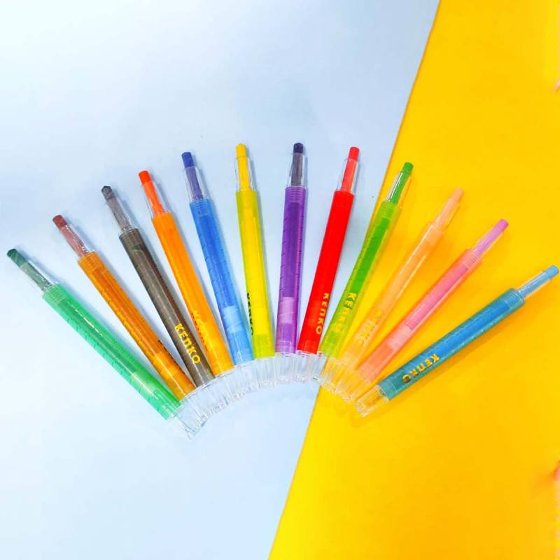 Jual Kenko 12 Color Twist Crayon Mini Pvc Bag Classic 1 Set Online Januari 2021 Blibli