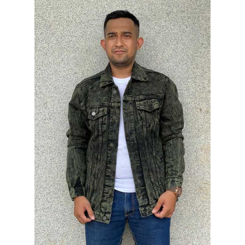 Promo Emoline Denim Jacket Men Sandwash 