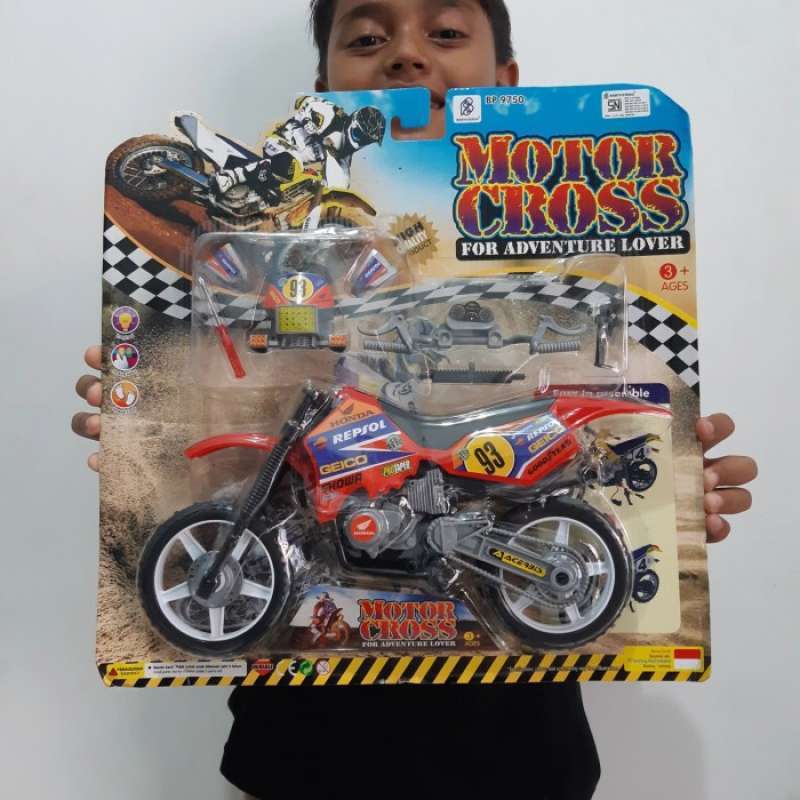 Promo MAINAN MOTO CROSS RAKIT BESAR - MINIATUR MOTOR TRAIL ANAK LAKI COWOK  Diskon 5% di Seller Full Colour - Meruya Utara (Ilir), Kota Jakarta Barat