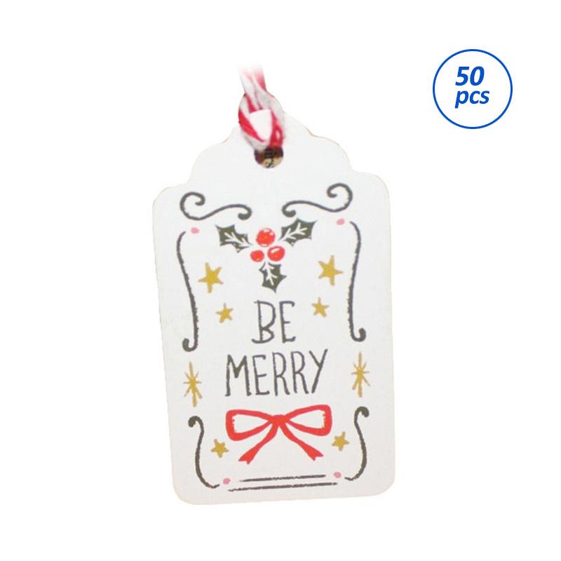 Jual Bluelans Merry Christmas Paper Tags Diy Craft Gift Label