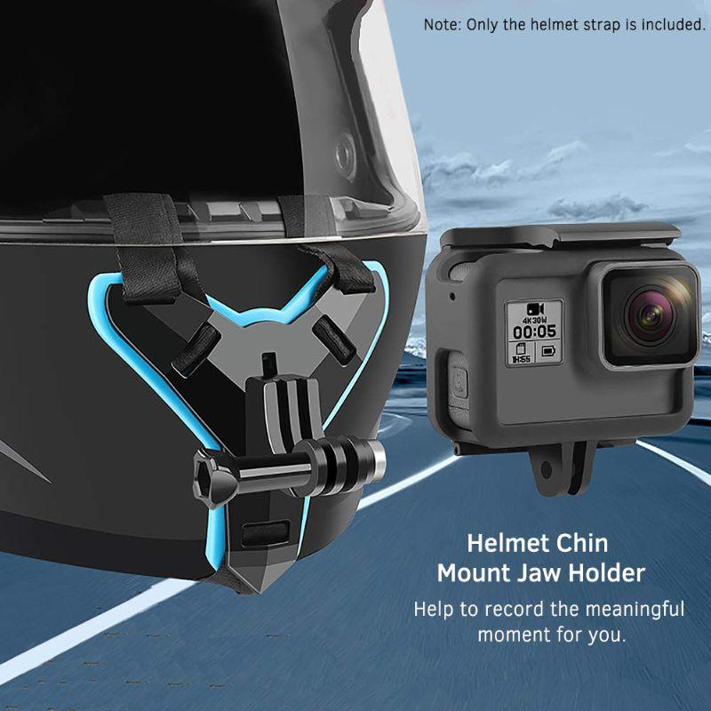 Jual Helmet Fix Chin Mount Helm Bike Motovlog Mounting For Gopro 8