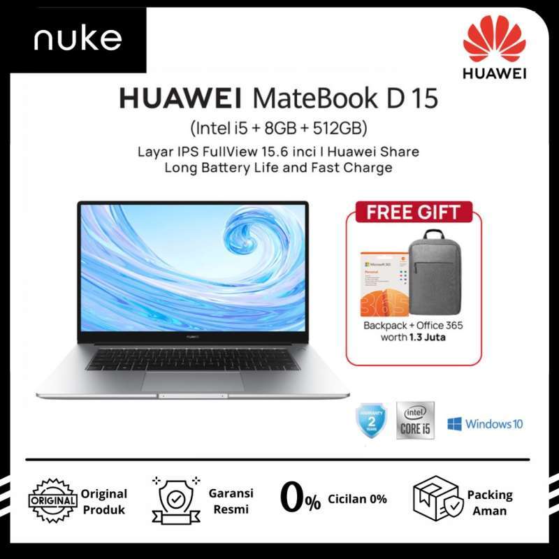 HUAWEI Matebook D 15 (2021 model) Laptop 15.6-in Core i5 8G/SSD512G