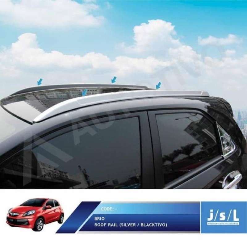 Jual Jsl Roof Rail Honda Brio Model Activo Black Silver Di