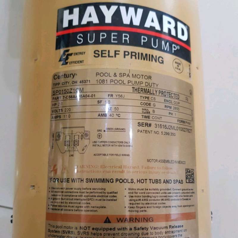 pompa 2hp Hayward superpump