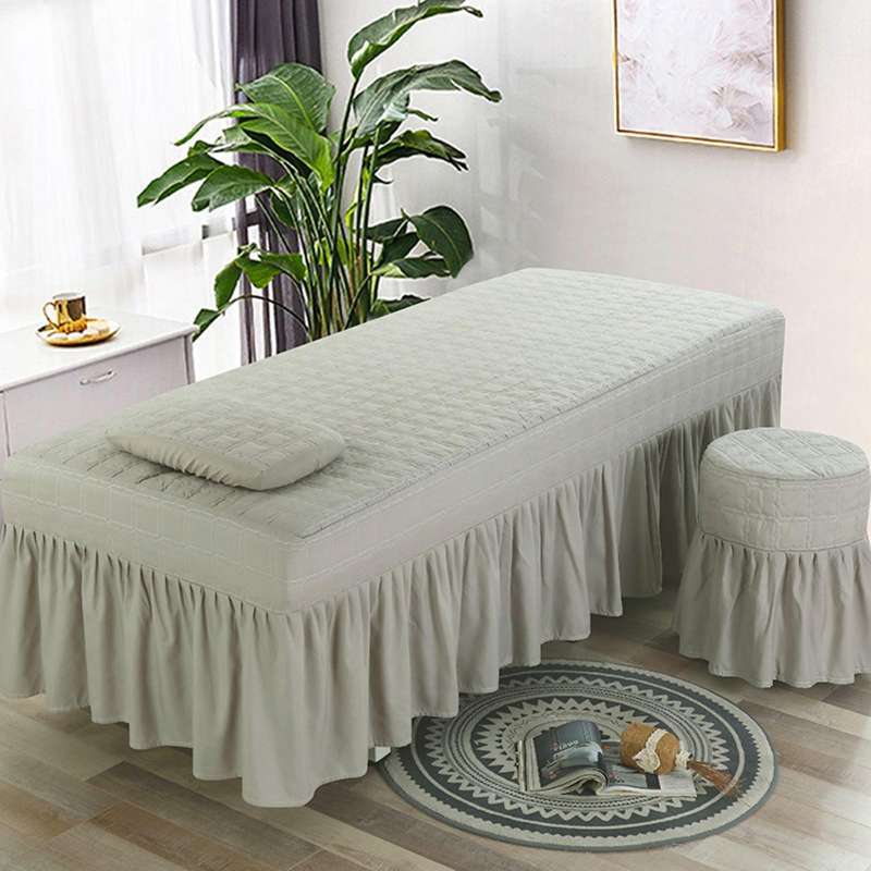 Spa Massage Table Cover Sheet with Bedskirts Beauty Bed Skirt