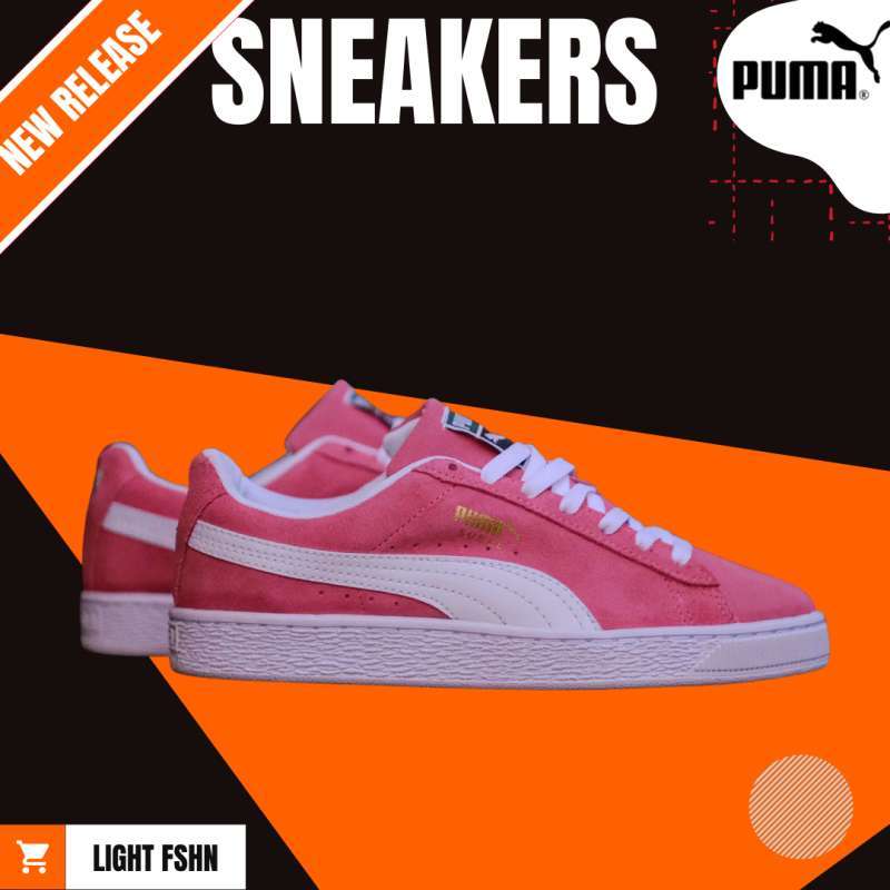 puma suede mono pink