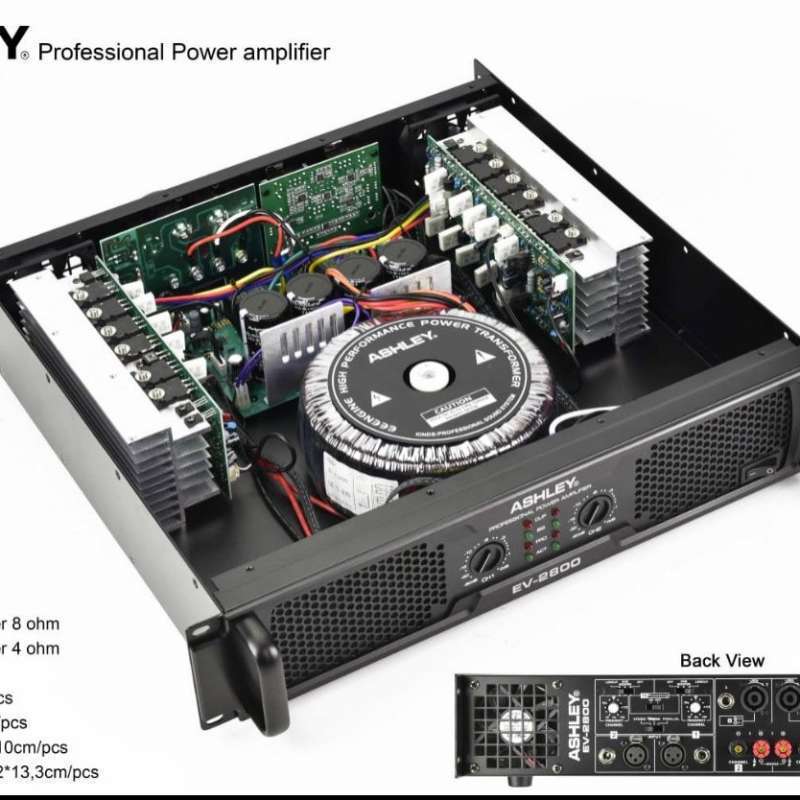 Jual POWER AMPLIFIER ASHLEY EV 2800 EV2800 ORIGINAL CLASS H di