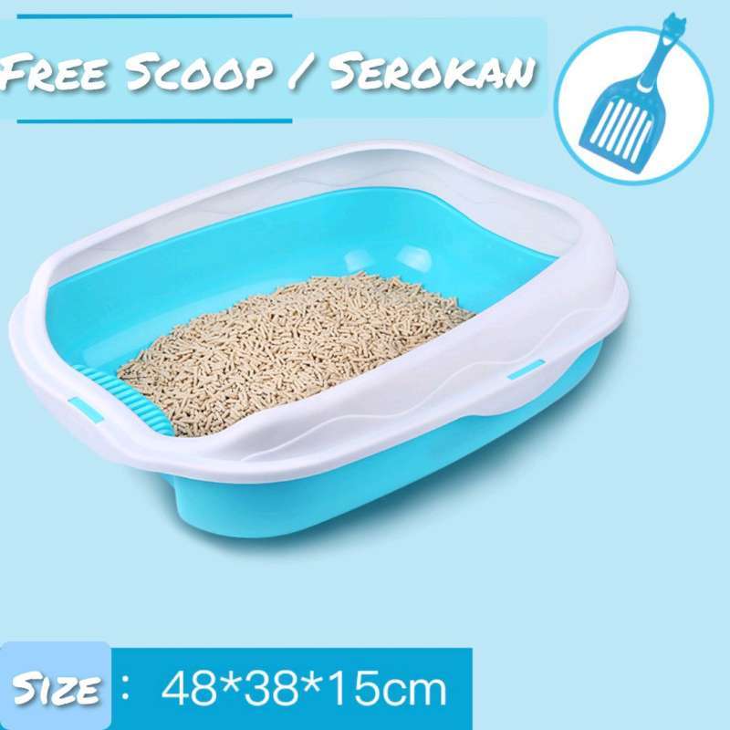 tempat pup Litter box toilet bak pasir pup kucing anjing kelinci