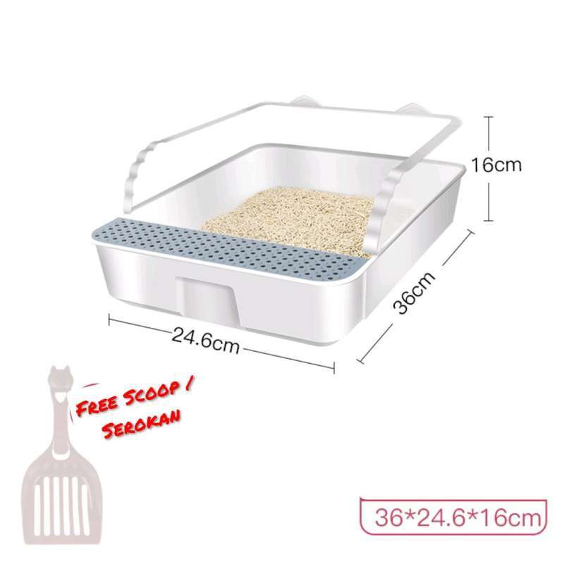 tempat pup Litter box toilet bak pasir pup kucing anjing kelinci