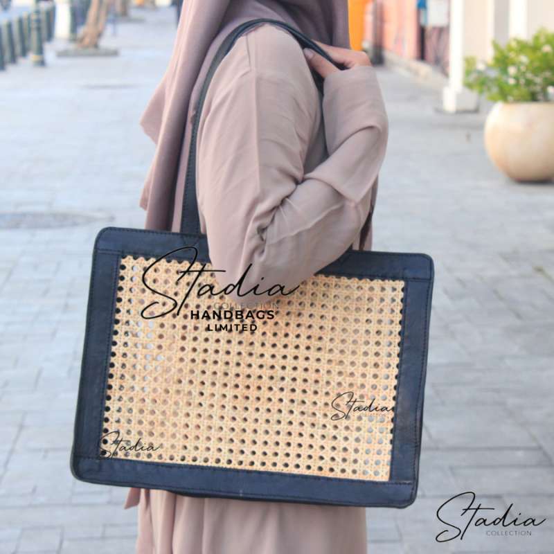 Jual Hand Bag Wanita Original Leather Import Tas Anyaman Rotan