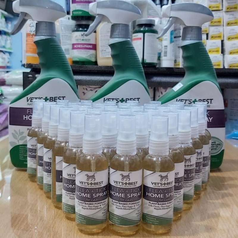 Jual Vets Best Flea and Tick Home Spray for Cats Repacking ...