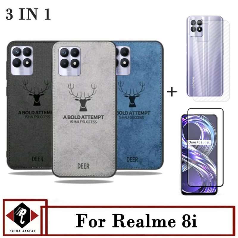 Jual Case Deer Realme 8i 2021 Tempered Glass Layar Bonus Garskin