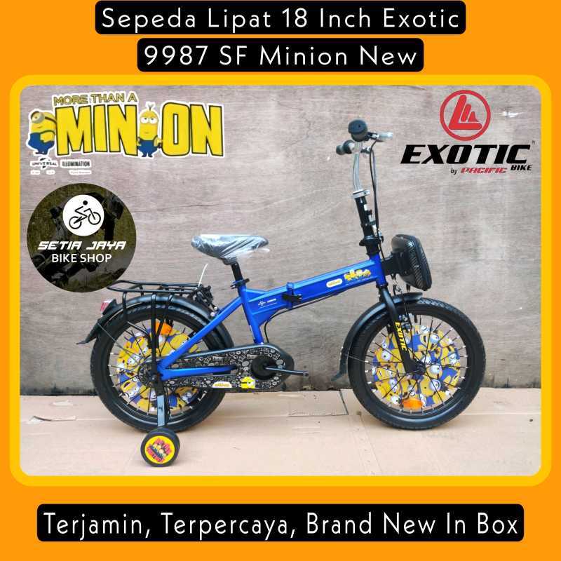 Jual Sepeda Lipat Folding Bike 18 Inch EXOTIC 9987 SF MINION