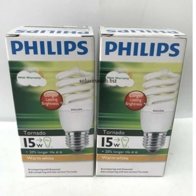 Jual Lampu Tornado 15W Kuning Warm White 15 W Watt Philips Spiral