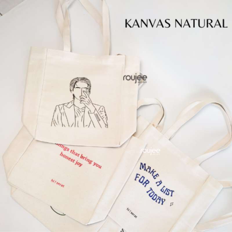 Harga tote bag blacu polos hot sale