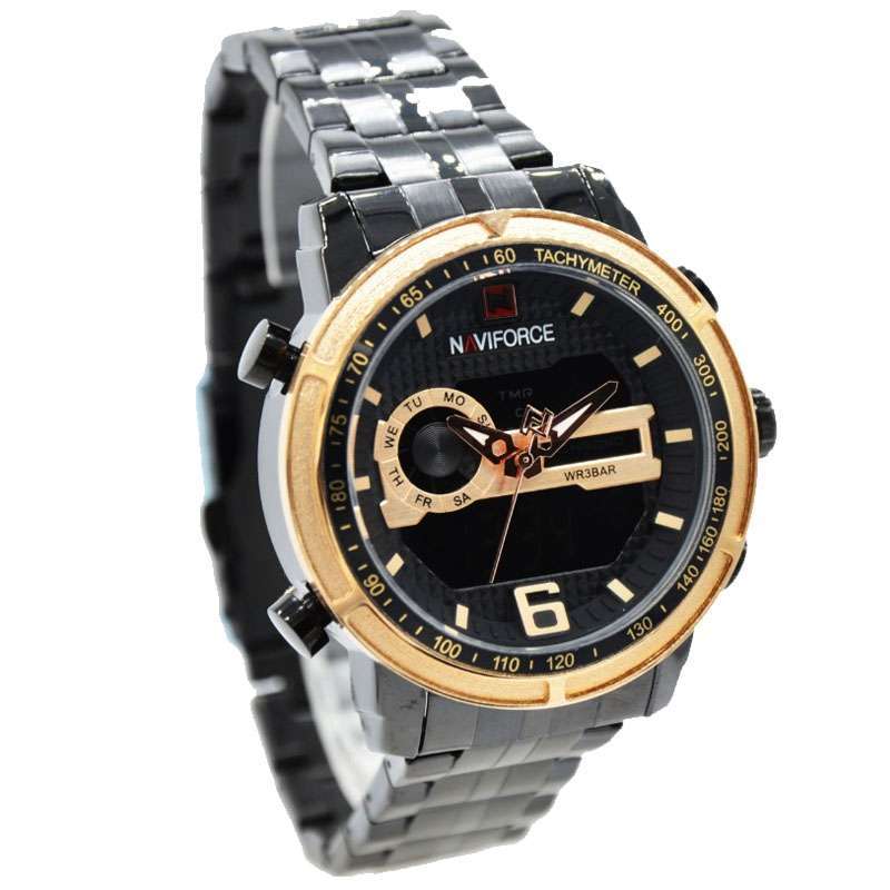 JAM TANGAN NAVIFORCE 9119 M5 JAM NAVIFORCE ORIGINAL 9119 LA STAINLESS STEEL HITAM JAM TANGAN NAVYFORCE 9119 JAM TANGAN PRIA MURAH JAM PRIA LA ST