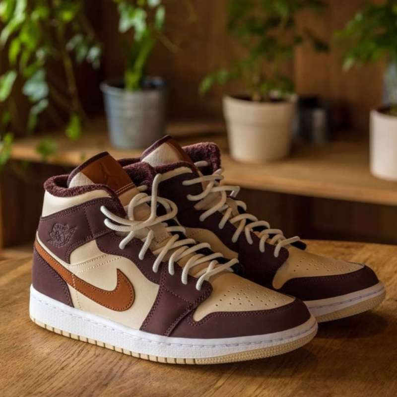 Jual Air Jordan Mid SE Brown Basalt Oatmeal (w) || Chocolate