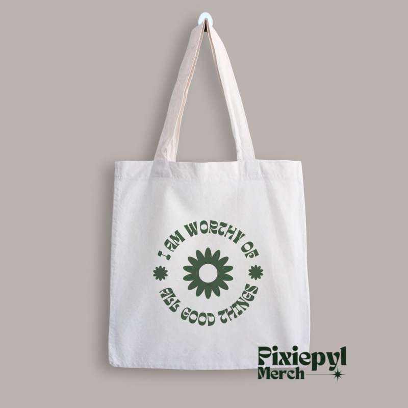 Promo Tote Bag Aesthetic All Good Things Premium Canvas With